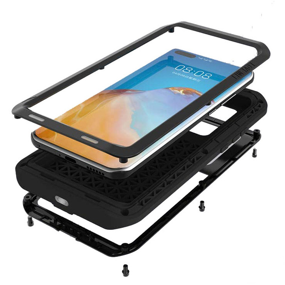 Love Mei Case for Huawei P40 Pro, armored without glass, black