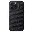 Nillkin Armored Case for iPhone 16 Pro, Carbon Fiber, for Magsafe, black
