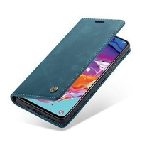 CASEME case for Samsung Galaxy A70, Leather Wallet Case, blue