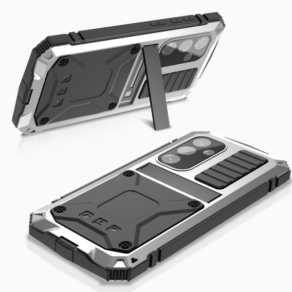 Armored case for Samsung Galaxy S25+ Plus, R-JUST, silver