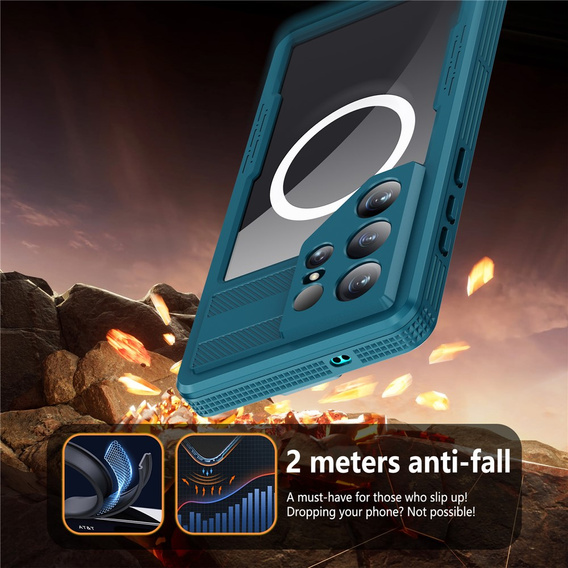 Redpepper MagSafe waterproof case for Samsung Galaxy S26 Ultra, blue