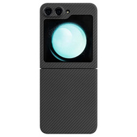 Case for Samsung Galaxy Z Flip5 5G, Aramid Fiber Cover, black