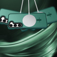 Case for Samsung Galaxy S21 FE, for MagSafe, ERBORD Matt Case, green + Screen Glass