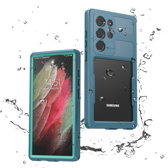 IP68 Waterproof Case for Samsung Galaxy S23 Ultra, green