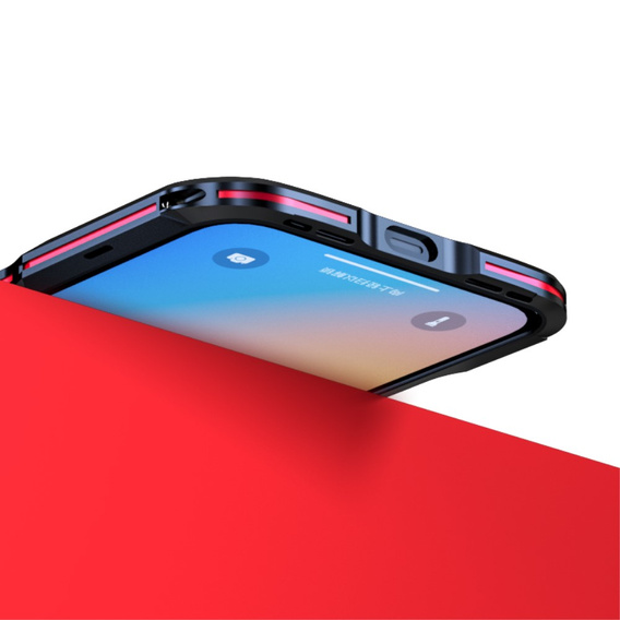 Case LUPHIE for iPhone 13 Pro Max, Armor Bumper, black / red