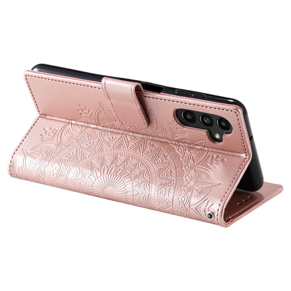 Flip case for Samsung Galaxy A34 5G, Mandala, pink rose gold