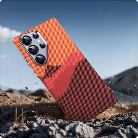 MagSafe's Samsung Galaxy S23 Ultra Case, Carbon Fiber, orange