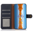 KHAZNEH RFID case for Samsung Galaxy A35 5G, Litchi Texture, blue