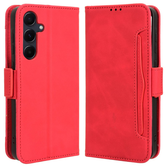 Flip case for Samsung Galaxy A35 5G, Card Slot, red