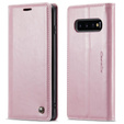 CASEME flip case for Samsung Galaxy S10+ Plus, Waxy Textupink, pink