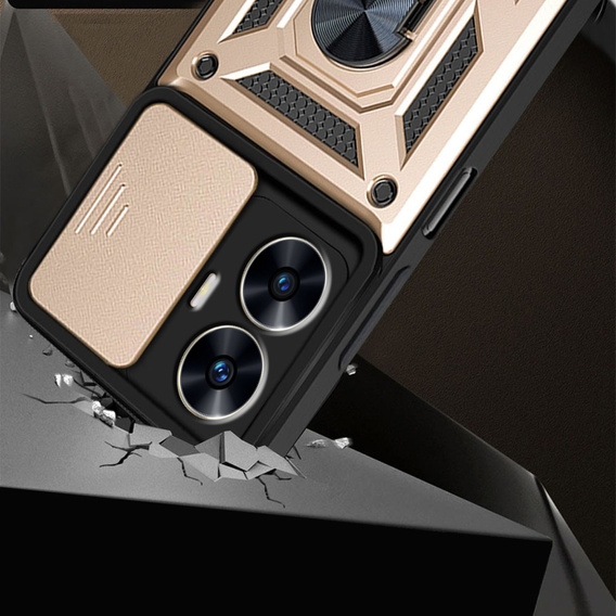 Case for Realme C55, CamShield Slide, gold