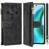 Flip case for Honor Magic 6 Lite 5G, Wallet Zipper Pocket, black