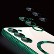 Case for Samsung Galaxy A15 4G/5G, Electro MagSafe, green + Screen Glass