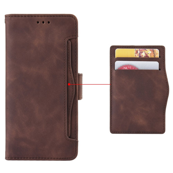 Flip case for Samsung Galaxy A15 4G / 5G, Card Slot, brown