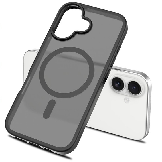 Matt Case for iPhone 17, for MagSafe, translucent black