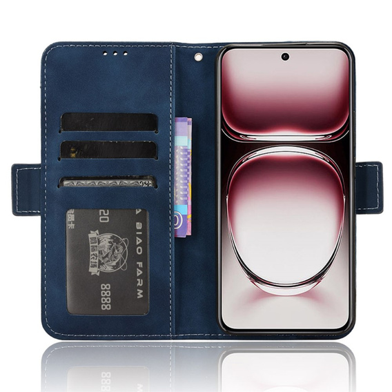 Flip case for Oppo Reno 12, Card Slot, dark blue
