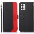 Flip case for Motorola Moto G73 5G, KHAZNEH RFID, black / red