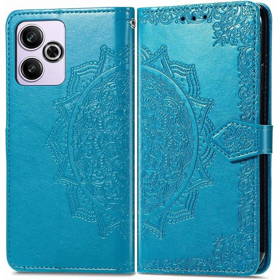 Flip case for Xiaomi Redmi 13, Mandala, blue