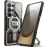 Case for Samsung Galaxy S25 Ultra Tongate MECH MagSafe Series - TiGrey + 9H Tempered Glass