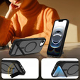 Case for iPhone 16E, Kickstand Matt Case, for MagSafe, black