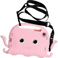 Children's case for Samsung Galaxy Tab A8 10.5, with handle, octopus, pink