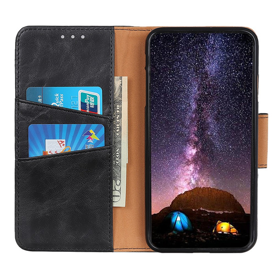 Flip case for OnePlus Nord 2 5G, Split Leather Wallet, black