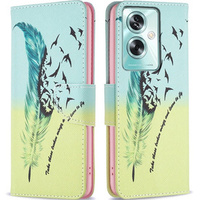 Flip case for Oppo A79 5G, Wallet, feather, blue
