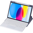 Keyboard case for iPad 11" 2025 A16 (11 gen.) / iPad 10.9" 2022 (10 gen.), Rotary 360° Leather, purple