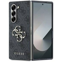 GUESS Case for Samsung Galaxy Z Fold6, 4G Big Metal Logo, black