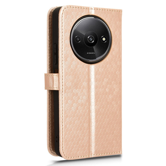 Flip case for Xiaomi Redmi A3, Wallet Rhombus, pink