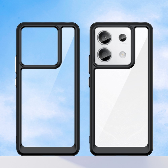 Case for Xiaomi Redmi Note 13 Pro 5G, Fusion Hybrid, transparent / black