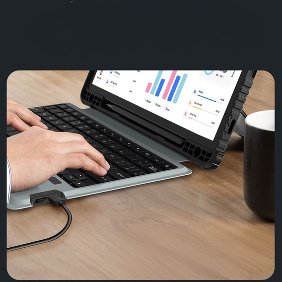 Case + keyboard Galaxy Tab S9, NILLKIN Bumper Pen Slot, black