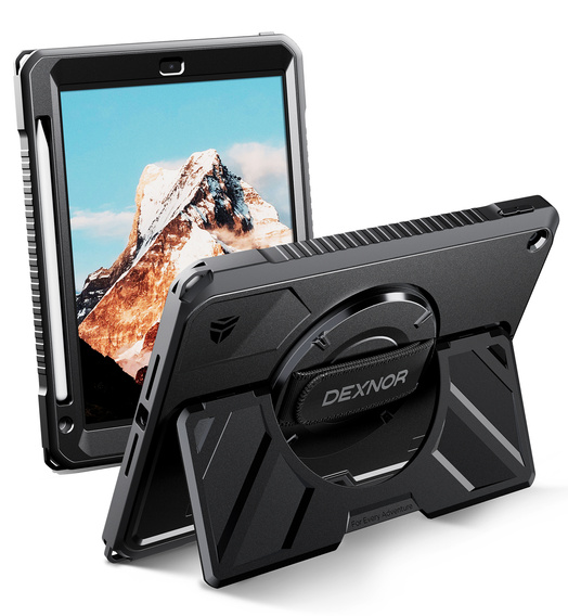 Dexnor 360° case with strap and stylus holder for iPad 10.2" 2021/2020/2019 (9th/8th/7th gen.)