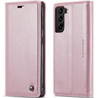 CASEME flip case for Samsung Galaxy S21 FE, Waxy Textupink, pink
