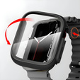 Electroplated TPU Full Coverage Case for Apple Watch 7 / 8 41MM, Black/Red