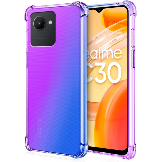 Case for Realme C30 / Narzo 50i Prime, Gradient Dropproof, Purple / blue