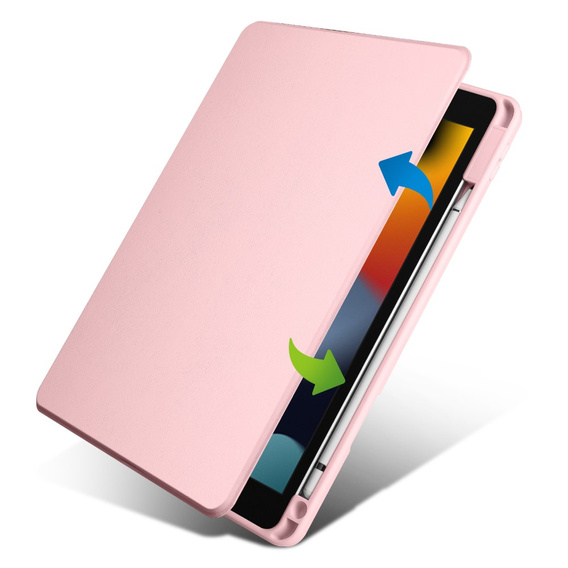 Case for iPad 10.2" 2021/2020/2019 (9/8/7 gen.), with stylus space, 360° rotatable, pink