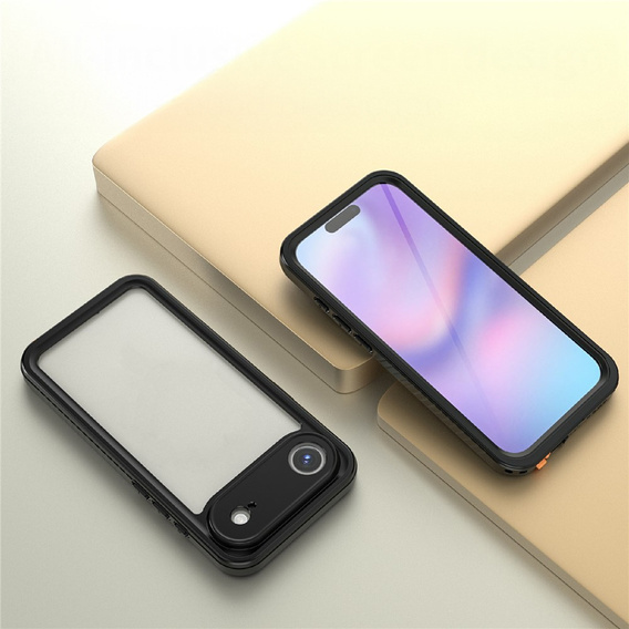 Case for iPhone Air, IP68 waterproof Redpepper, black