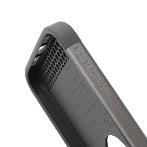 Case for iPhone 15 Pro Max, ERBORD MagProtect Slide Camera, titanium grey