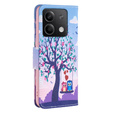 Flip case for Xiaomi Redmi Note 13 5G, Wallet, Owls & Tree blue
