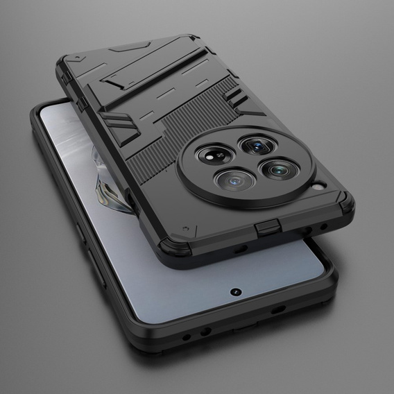 Case for OnePlus 12 5G, Military kickstand, black