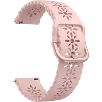 Silicone strap for 20mm Soft Hollowed-out, Pink