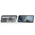 Case for Xiaomi Poco F6 Pro, KickStand Camera Lens, grey