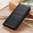Flip case for Xiaomi Poco F6 Pro, Split Leather, black