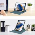 Keyboard case for Samsung Galaxy Tab A9+, Rotary 360° Leather, dark green