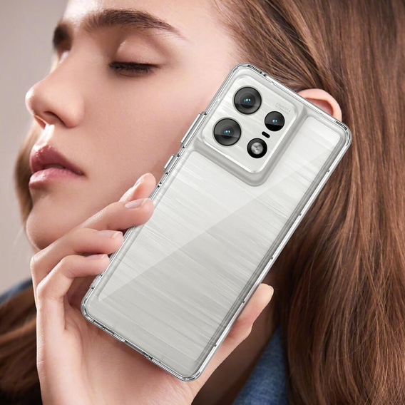 Case for Motorola Edge 50 Pro, Fusion Hybrid, transparent
