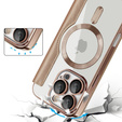 Flip case for iPhone 16 Pro, RFID Wallet MagSafe CamShield, gold