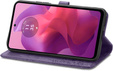 Flip case for Motorola Moto E14, Mandala, purple