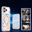 Magnetic case with floral laser pattern for iPhone 17 Pro