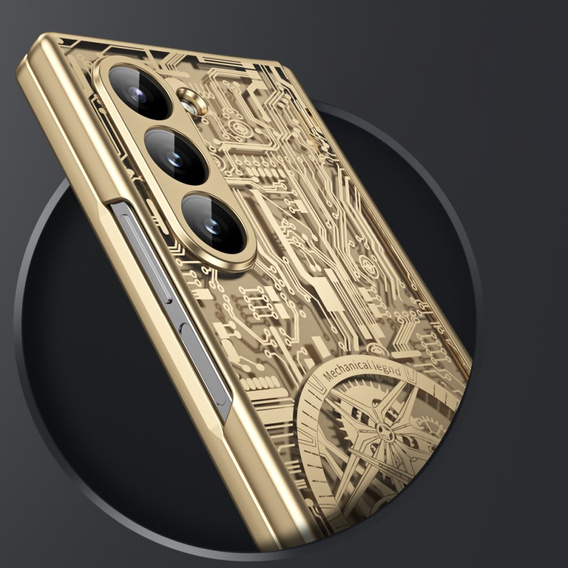 Case for Samsung Galaxy Z Fold6 5G, Mechanical Legend, gold